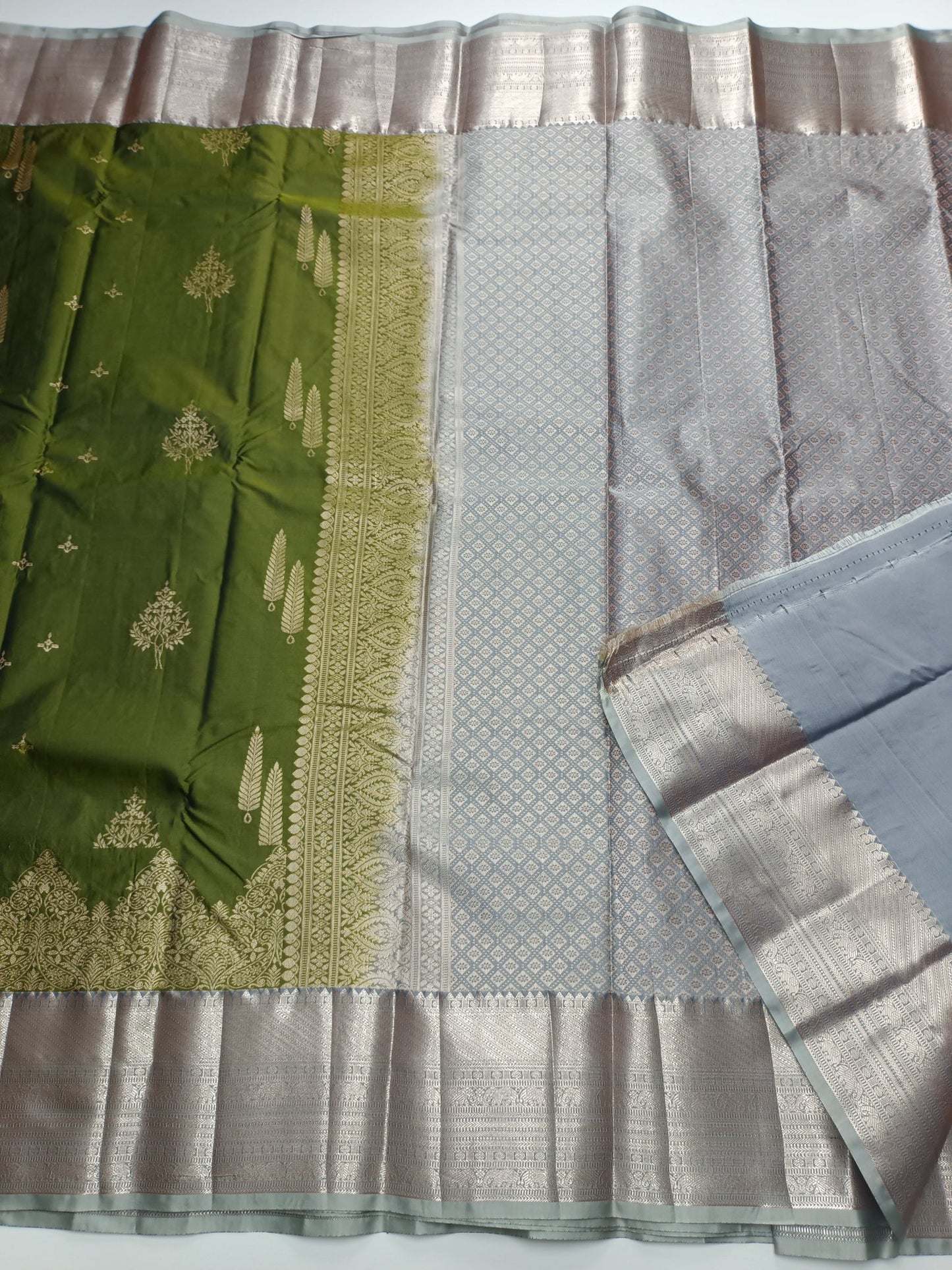KANCHIPURAM SEMI SILK SAREE - B S CHANNABASAPPA & SONS