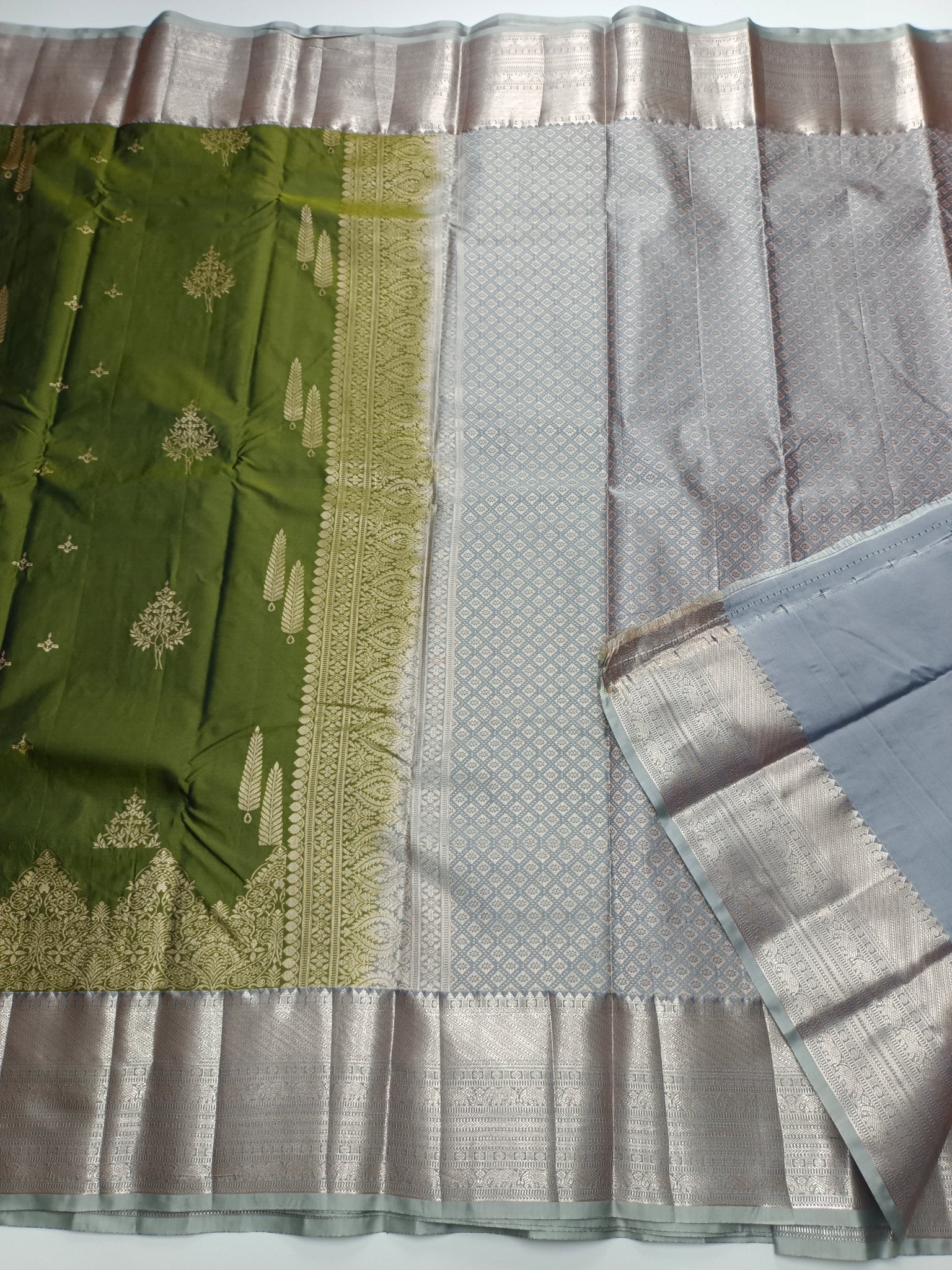 KANCHIPURAM SEMI SILK SAREE - B S CHANNABASAPPA & SONS