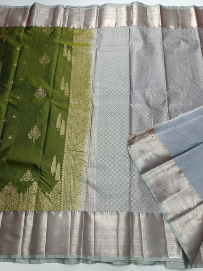 KANCHIPURAM SEMI SILK SAREE - B S CHANNABASAPPA & SONS
