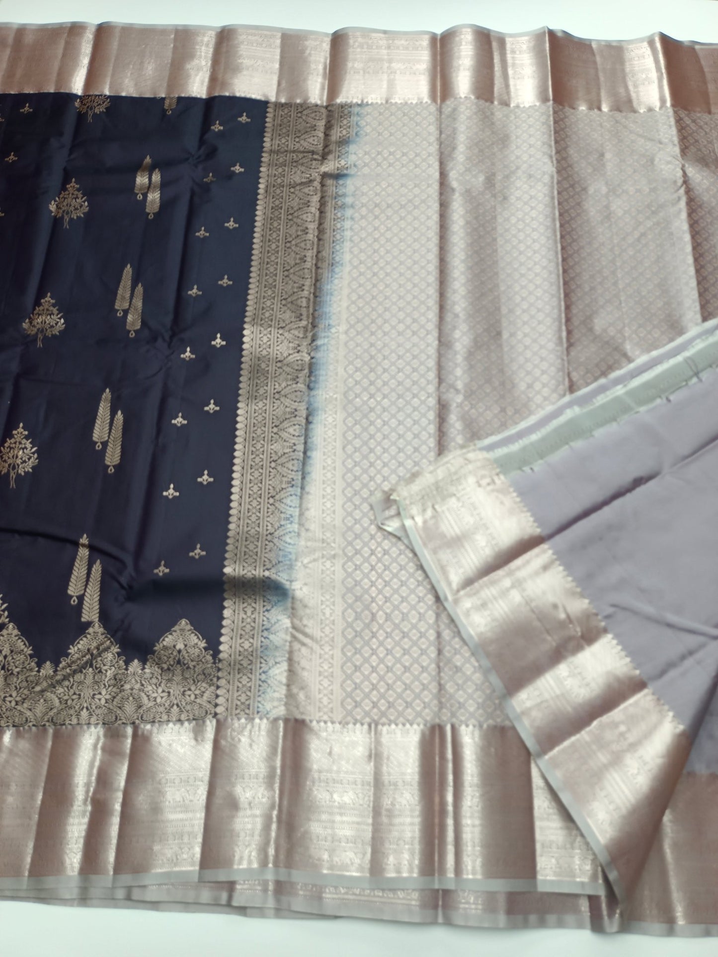 KANCHIPURAM SEMI SILK SAREE - B S CHANNABASAPPA & SONS
