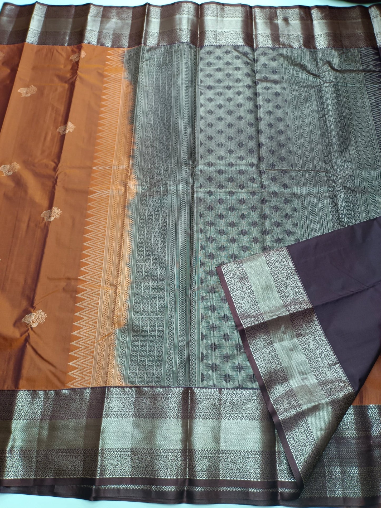 KANCHIPURAM SEMI SILK SAREE - B S CHANNABASAPPA & SONS