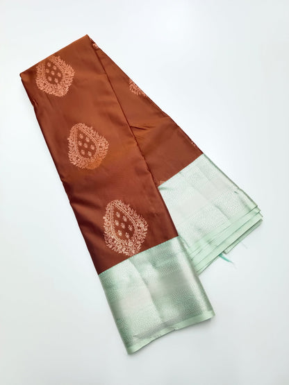 KANCHIPURAM SEMI SILK SAREE - B S CHANNABASAPPA & SONS