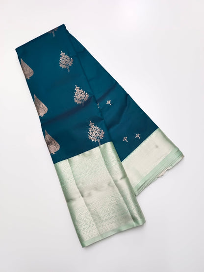 KANCHIPURAM SEMI SILK SAREE - B S CHANNABASAPPA & SONS