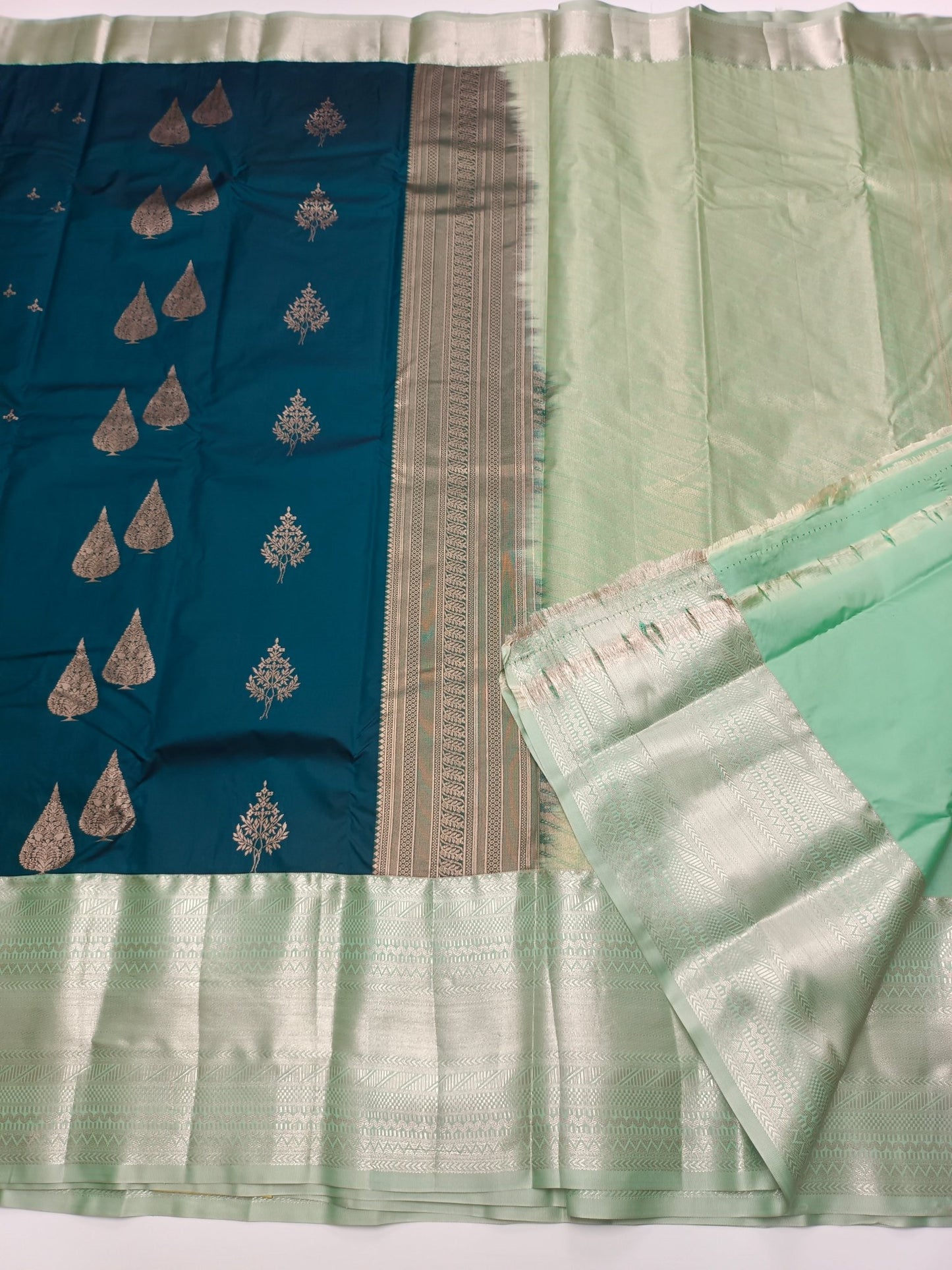 KANCHIPURAM SEMI SILK SAREE - B S CHANNABASAPPA & SONS