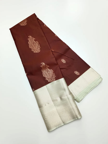 KANCHIPURAM SEMI SILK SAREE - B S CHANNABASAPPA & SONS