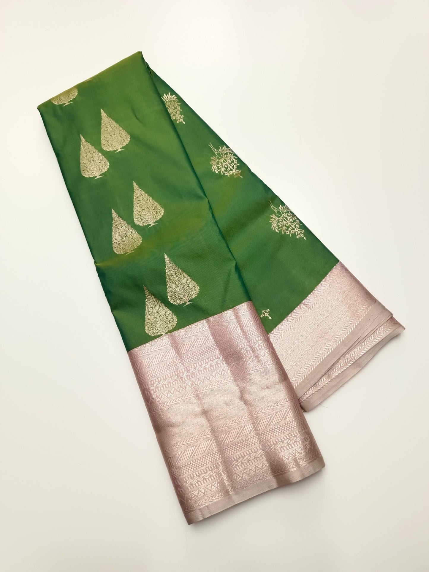 KANCHIPURAM SEMI SILK SAREE - B S CHANNABASAPPA & SONS