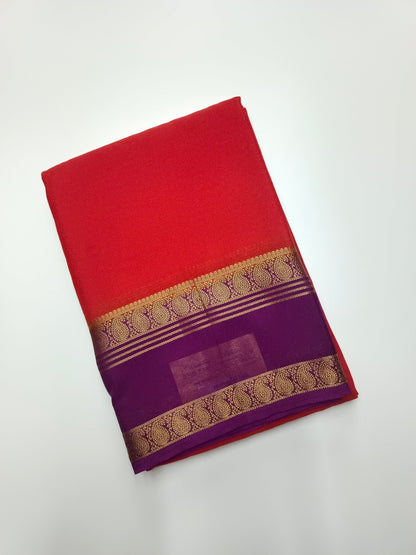 SEMI CREPE SILK SAREE - B S CHANNABASAPPA & SONS