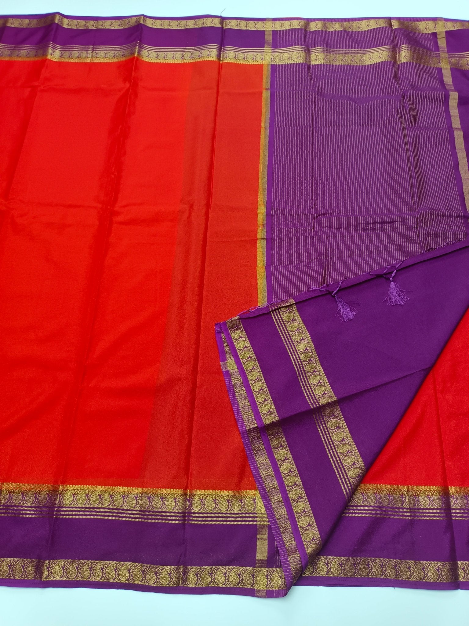SEMI CREPE SILK SAREE - B S CHANNABASAPPA & SONS