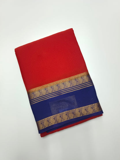 SEMI CREPE SILK SAREE - B S CHANNABASAPPA & SONS