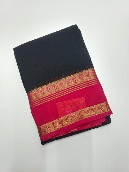 SEMI CREPE SILK SAREE - B S CHANNABASAPPA & SONS