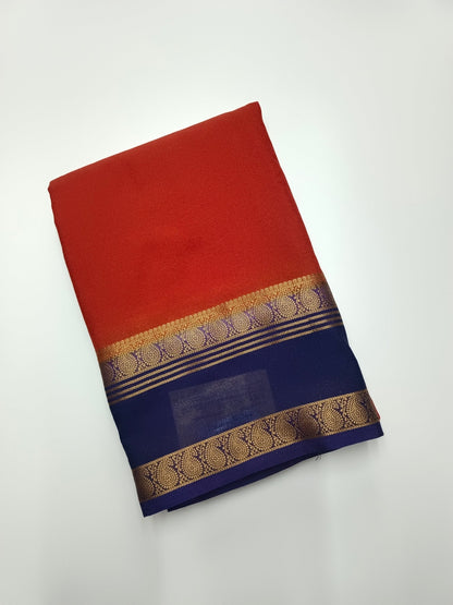 SEMI CREPE SILK SAREE - B S CHANNABASAPPA & SONS