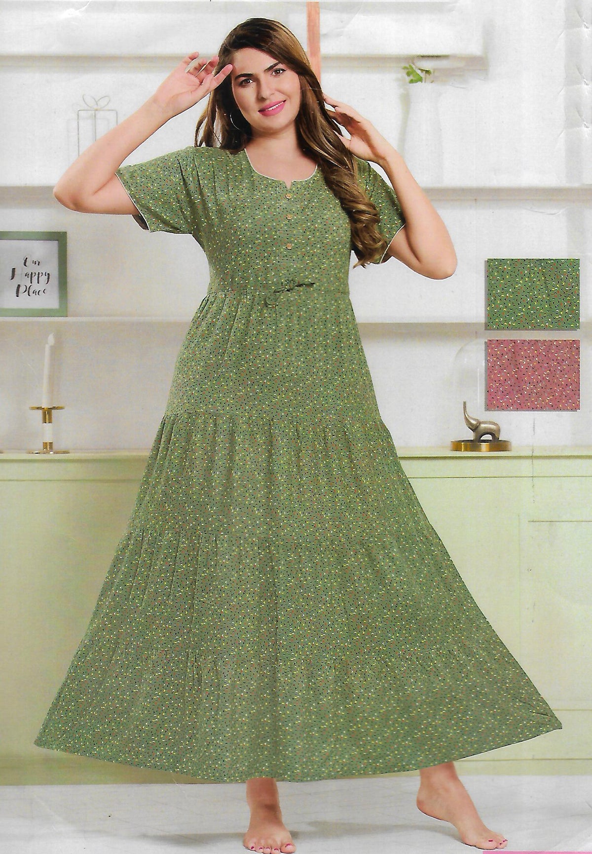FANCY UMBRELLA  NIGHTY WITH FROCK STYLE