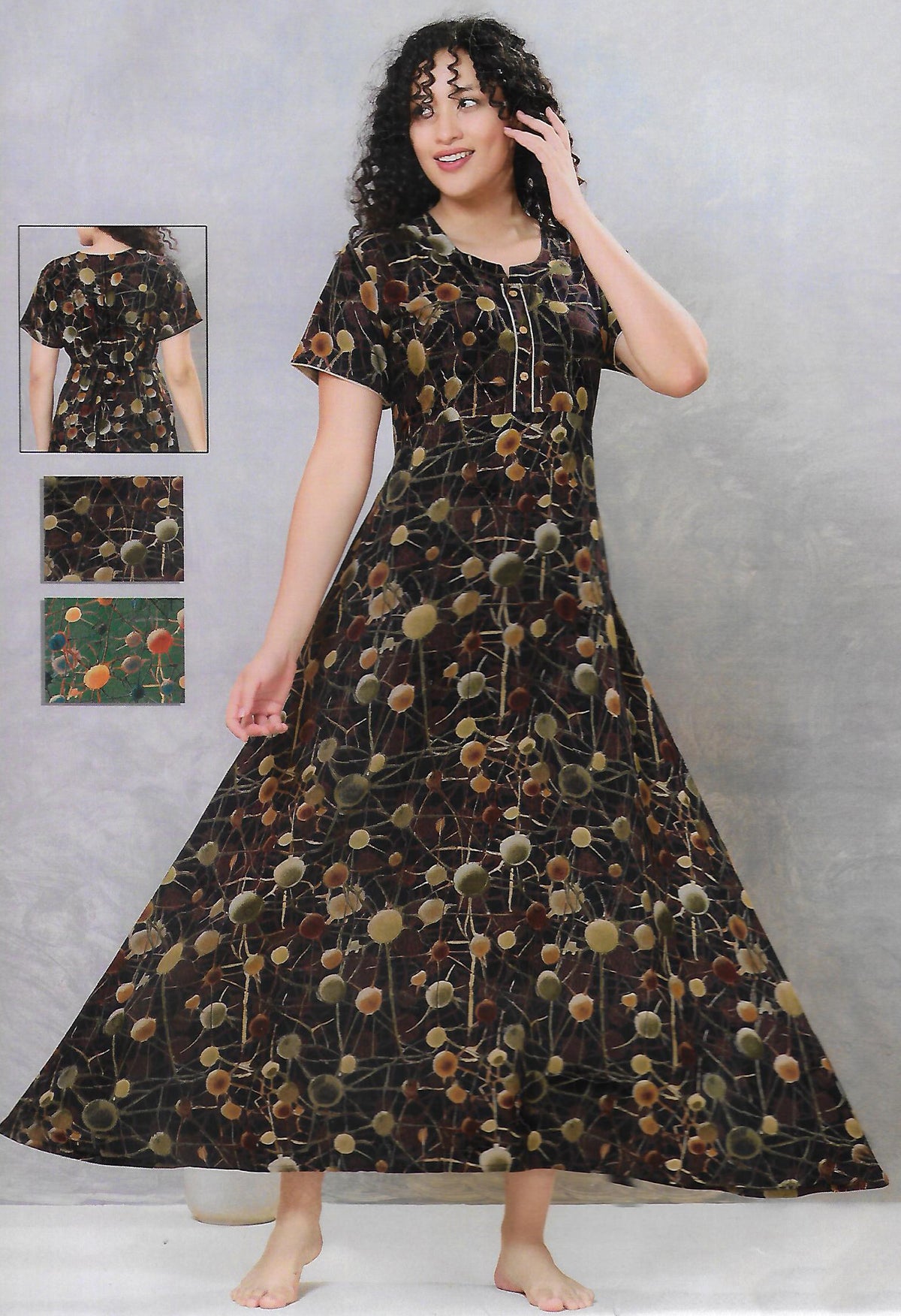 FANCY UMBRELLA  NIGHTY WITH FROCK STYLE