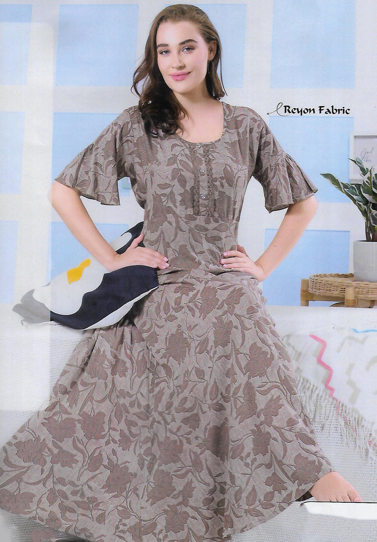 FANCY UMBRELLA  NIGHTY WITH FROCK STYLE