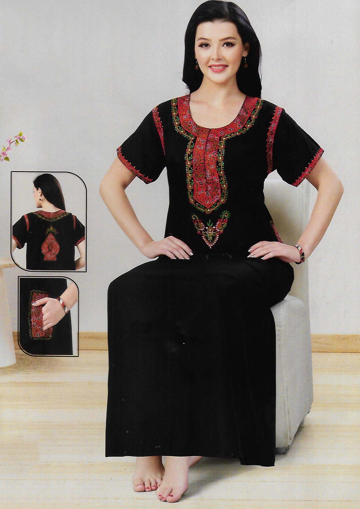 PREMIUM KASHMIRY NIGHTY WITH EMBROIDERY WORK