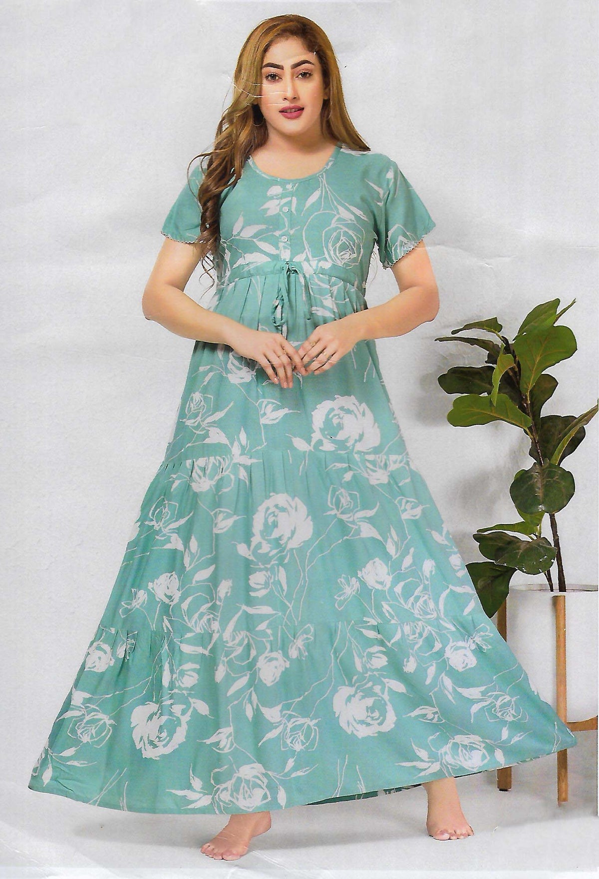 FANCY UMBRELLA  NIGHTY WITH FROCK STYLE
