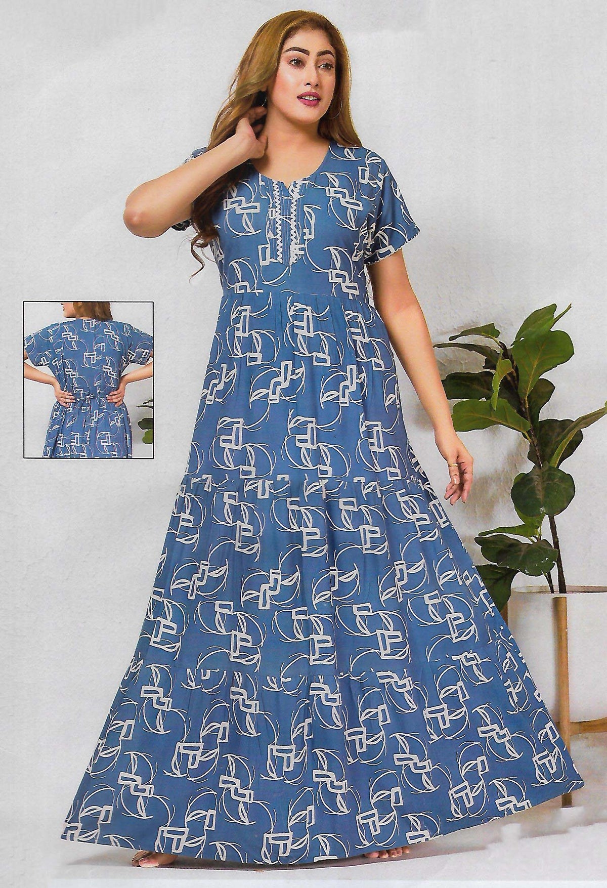 FANCY UMBRELLA  NIGHTY WITH FROCK STYLE