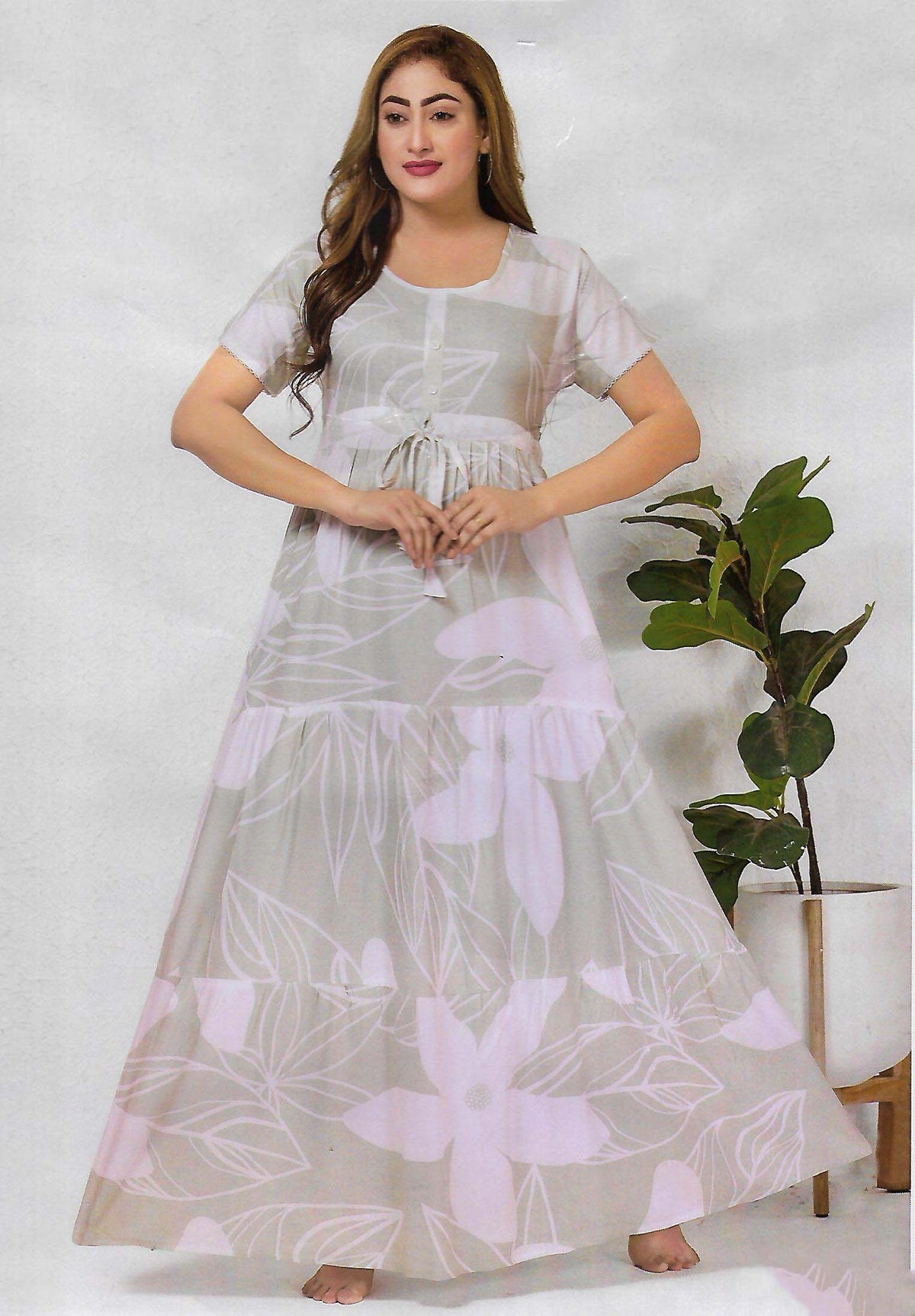 FANCY UMBRELLA  NIGHTY WITH FROCK STYLE