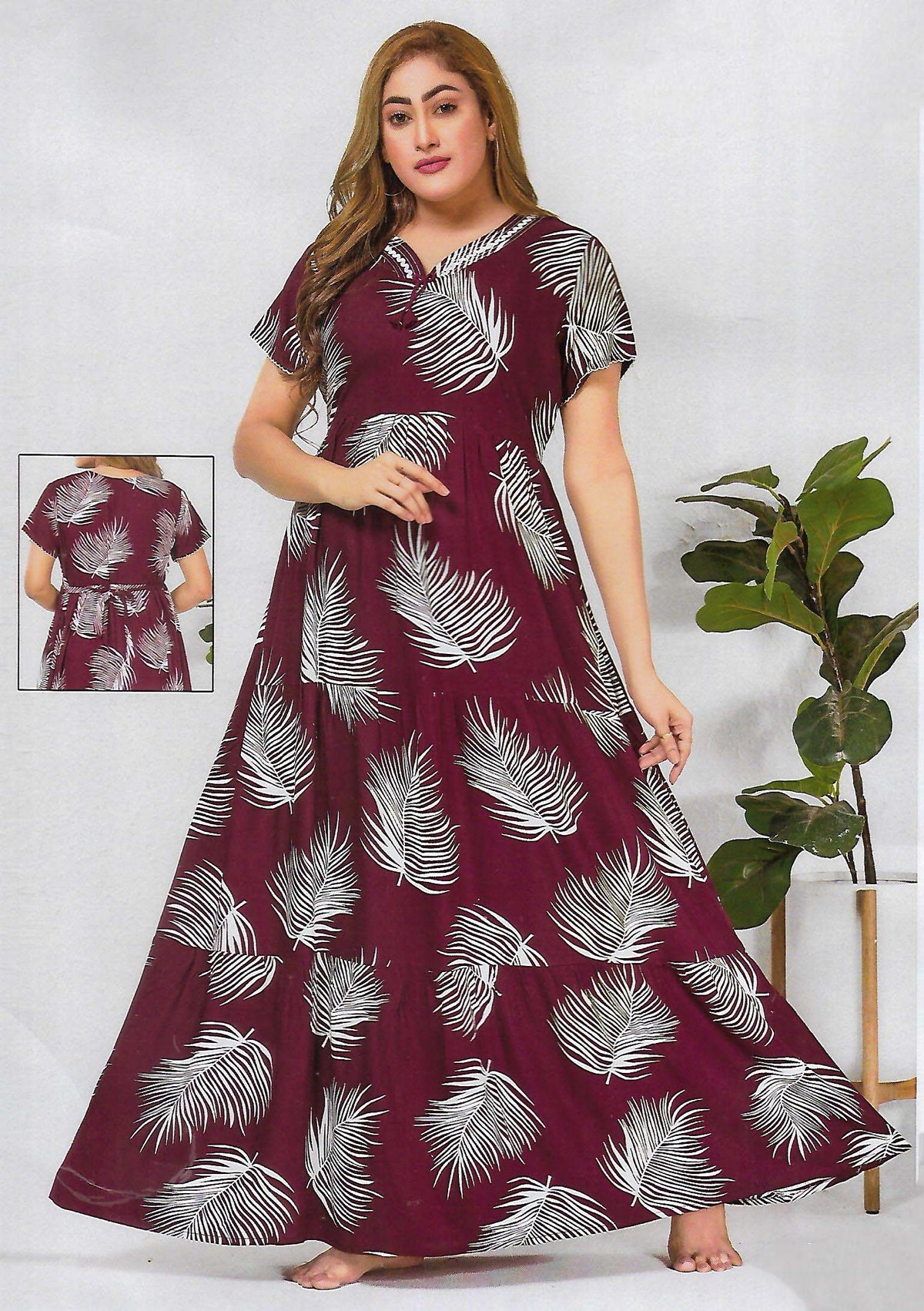 FANCY UMBRELLA  NIGHTY WITH FROCK STYLE