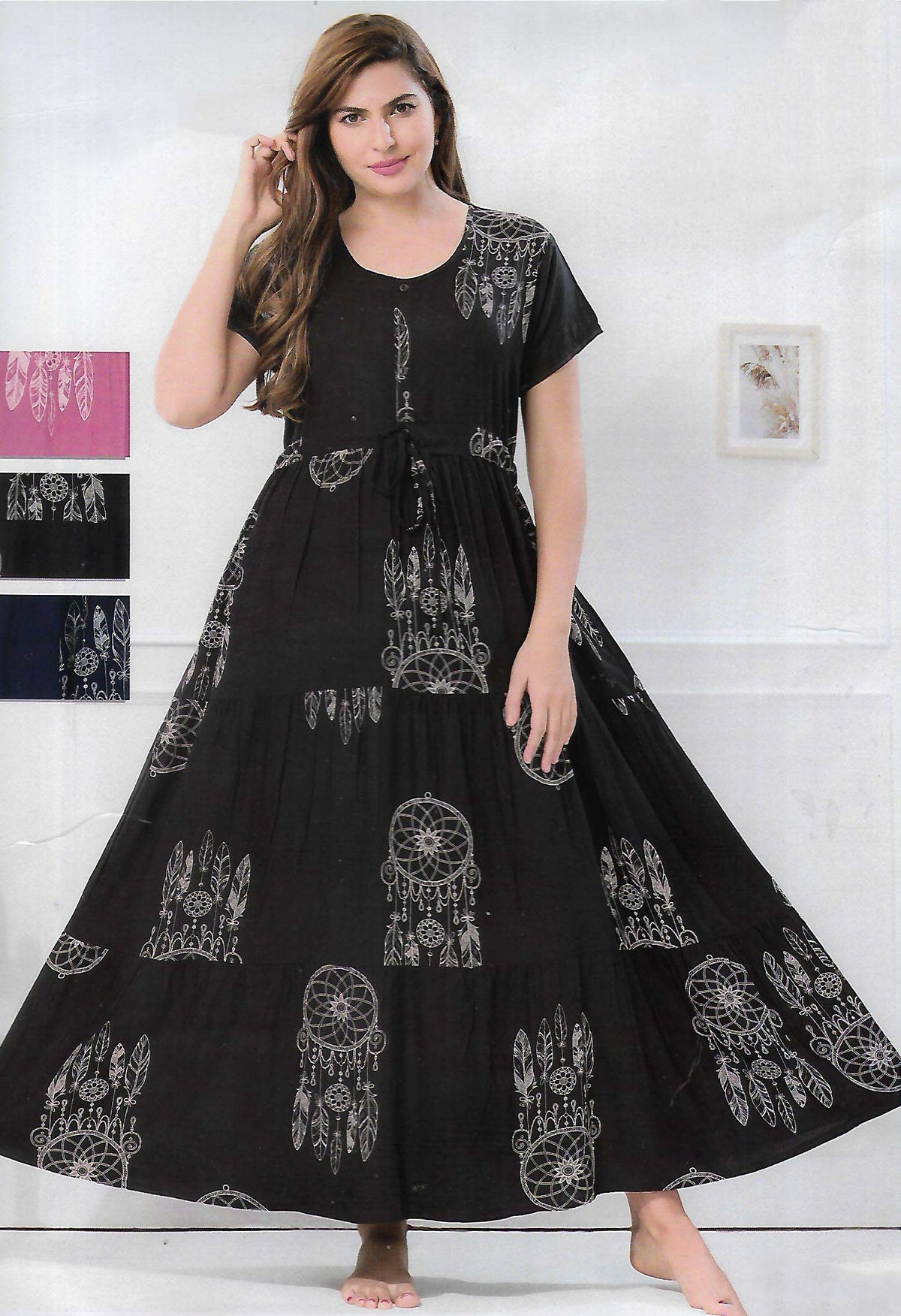 FANCY UMBRELLA  NIGHTY WITH FROCK STYLE