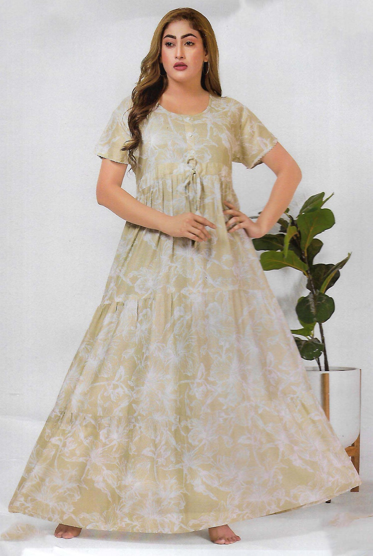 FANCY UMBRELLA  NIGHTY WITH FROCK STYLE