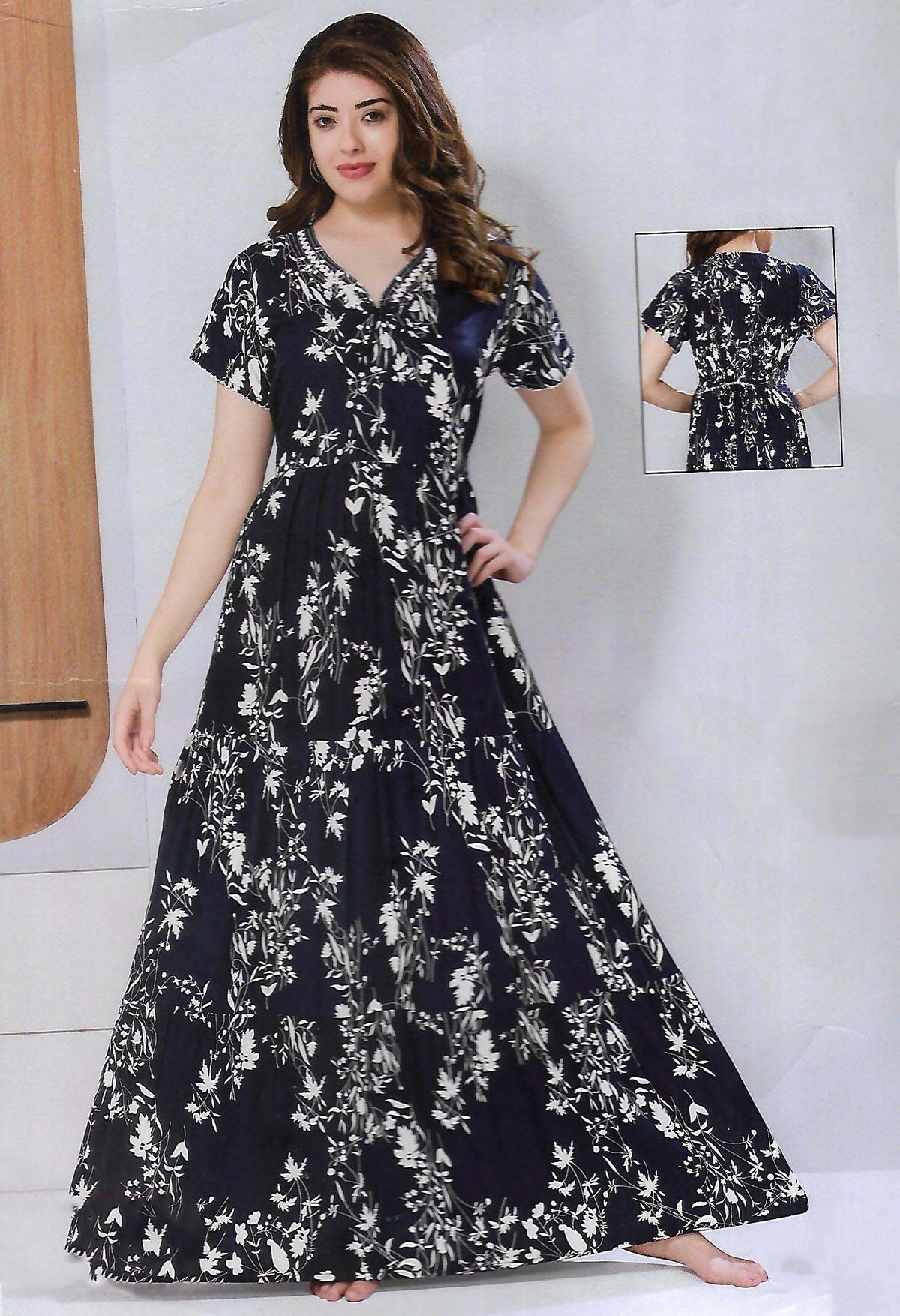 FANCY UMBRELLA  NIGHTY WITH FROCK STYLE