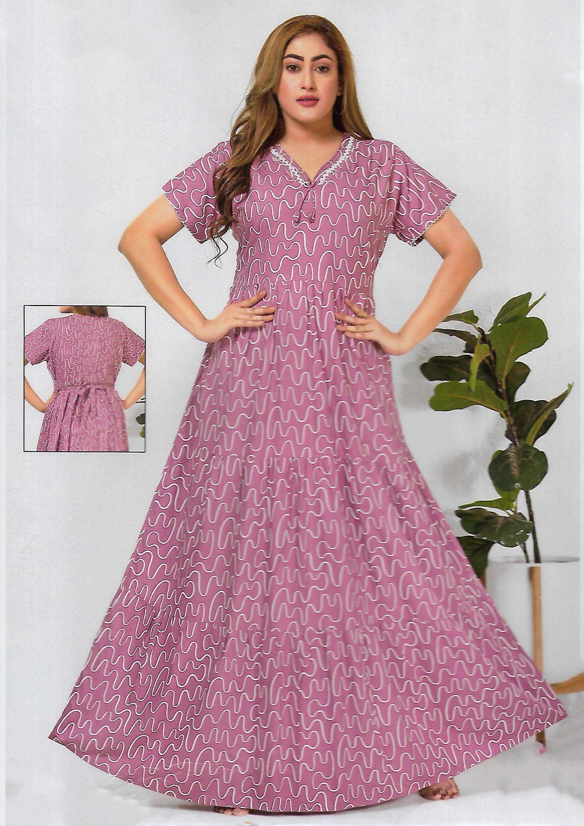 FANCY UMBRELLA  NIGHTY WITH FROCK STYLE