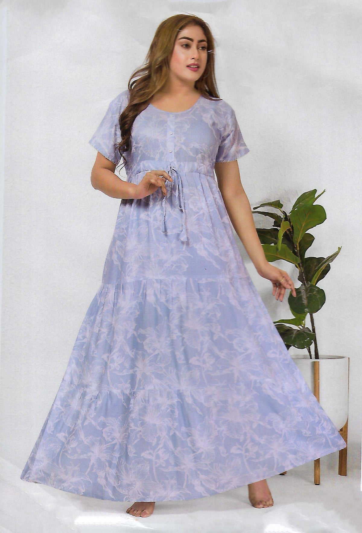 FANCY UMBRELLA  NIGHTY WITH FROCK STYLE