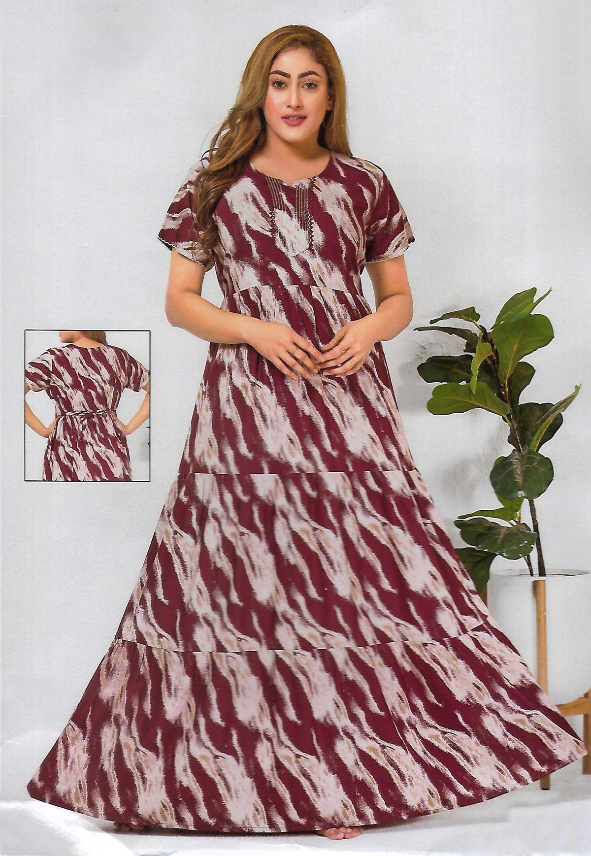 FANCY UMBRELLA  NIGHTY WITH FROCK STYLE