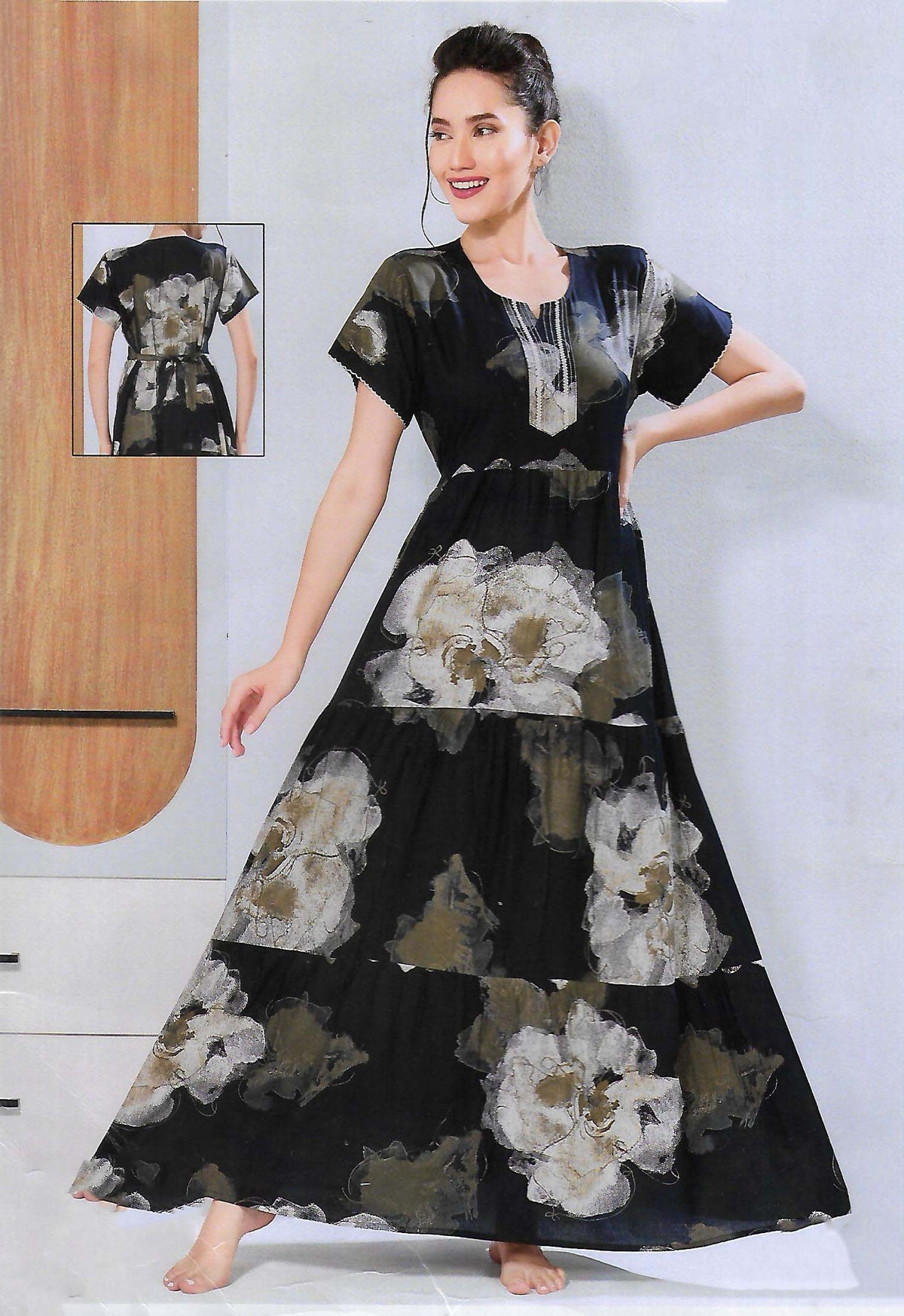 FANCY UMBRELLA  NIGHTY WITH FROCK STYLE