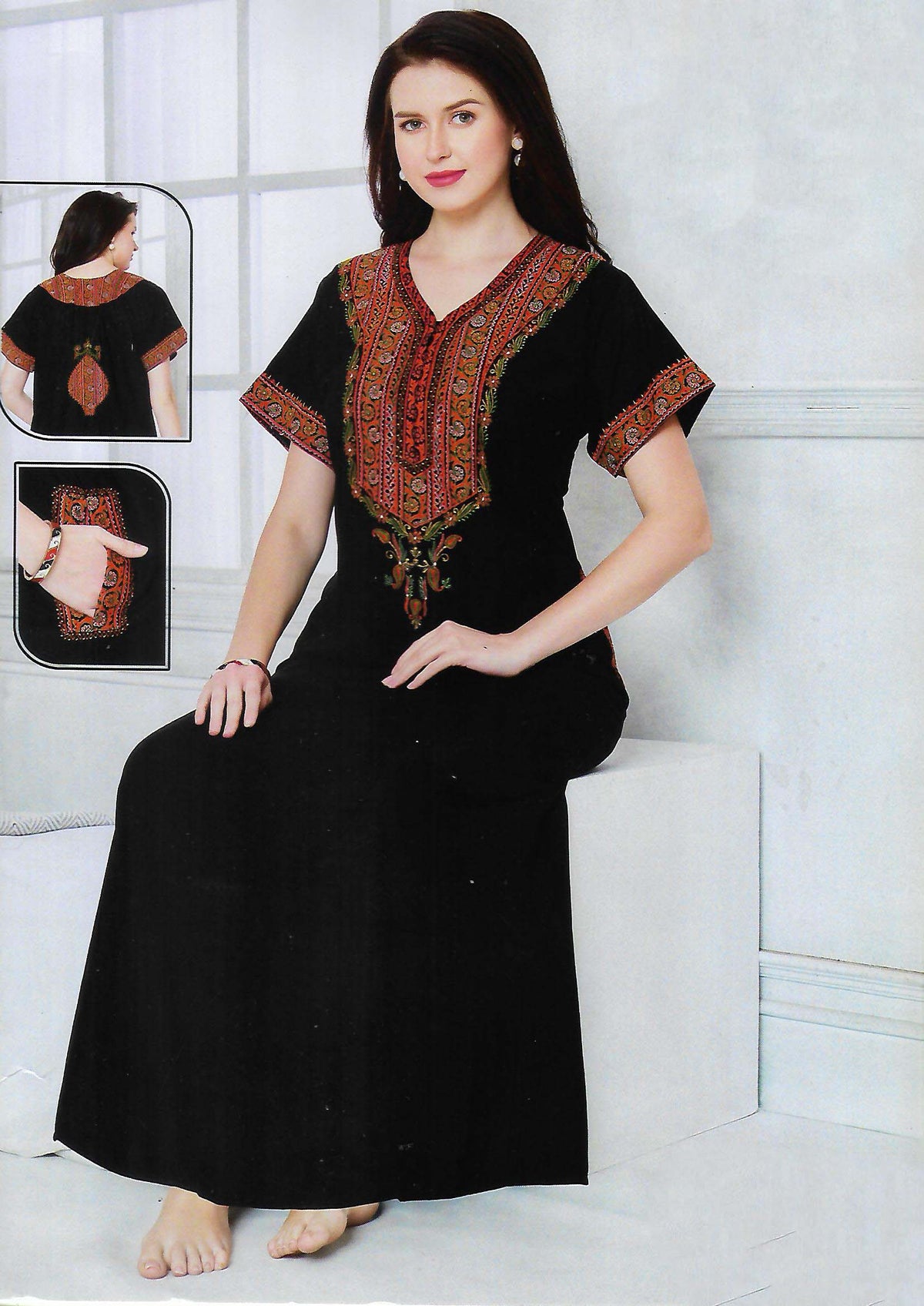 PREMIUM KASHMIRY NIGHTY WITH EMBROIDERY WORK