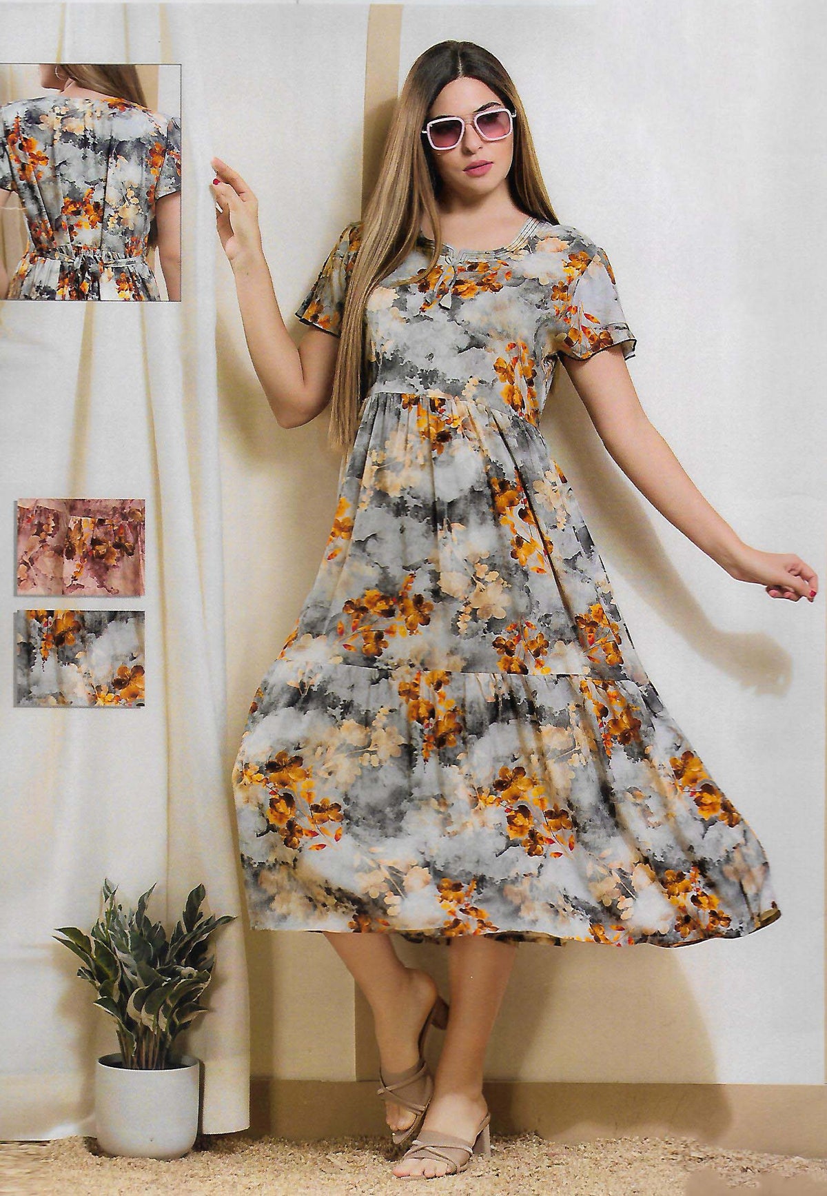 FANCY SHORT  NIGHTY WITH FROCK STYLE