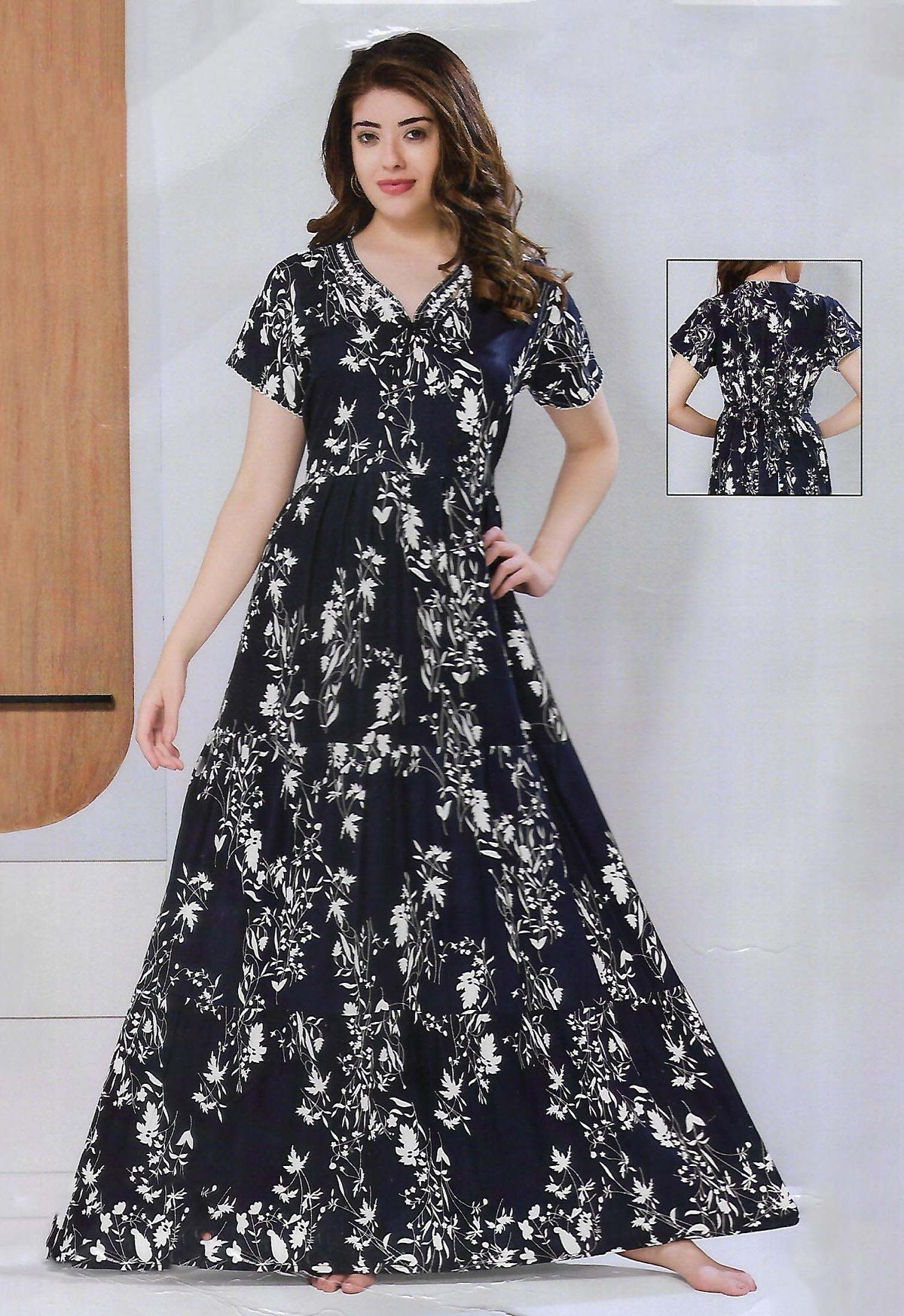 FANCY UMBRELLA  NIGHTY WITH FROCK STYLE