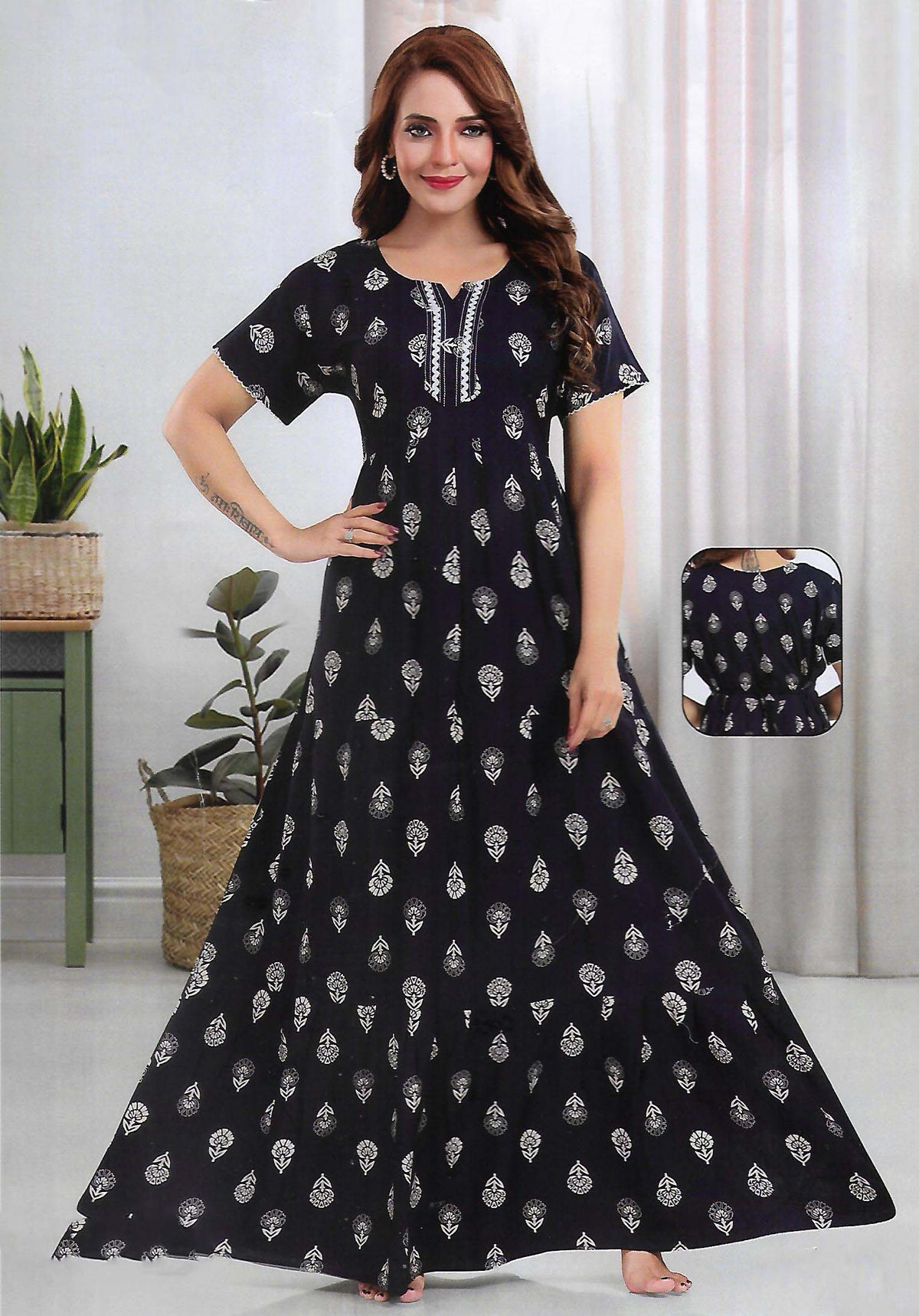 FANCY UMBRELLA  NIGHTY WITH FROCK STYLE