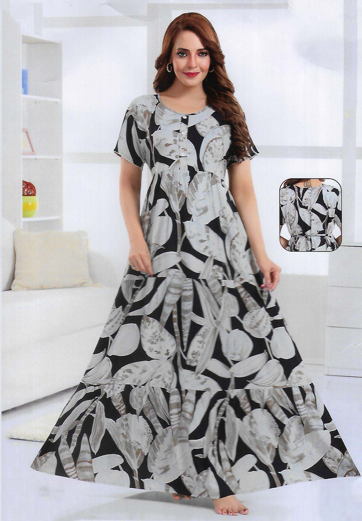 FANCY UMBRELLA  NIGHTY WITH FROCK STYLE