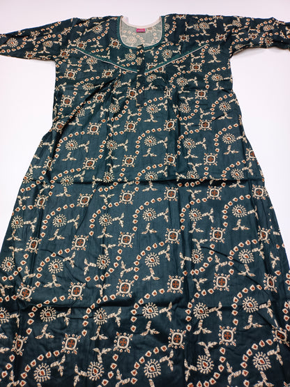 PURE COTTON LADIES NIGHTY (3/4 SLEEVES)