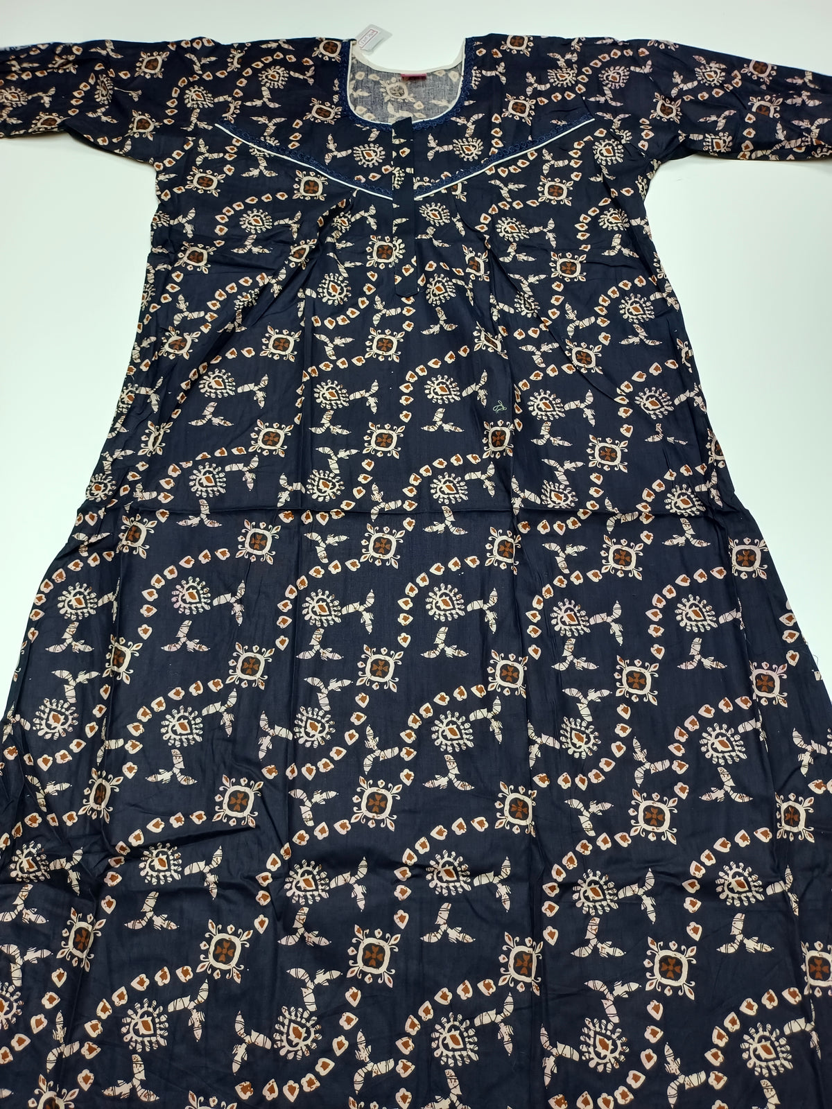 PURE COTTON LADIES NIGHTY (3/4 SLEEVES)