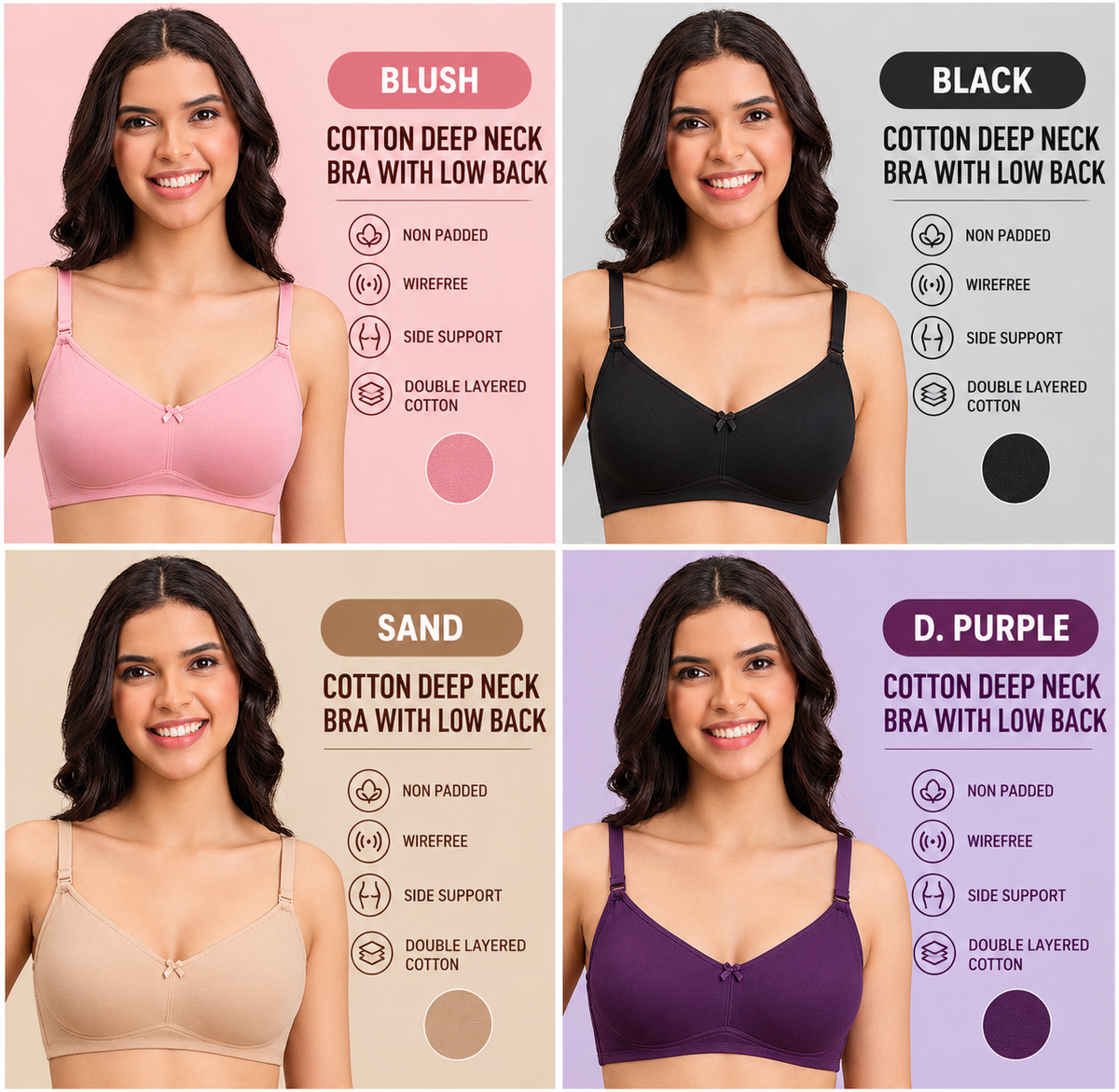 NYKAA WIRE FREE SIDE SUPPORTING BRA  – NYB391