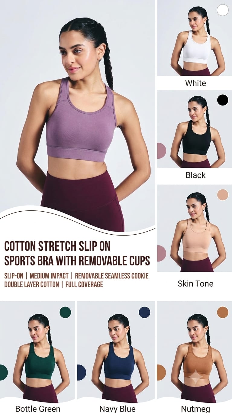 NYKAA GYM WEAR SPORTS BRA WITH REMOVABLE CUPS – NYK059
