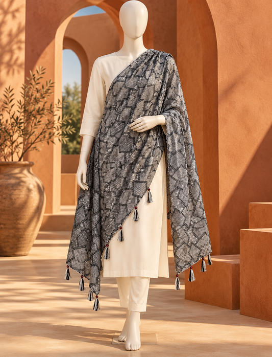 FANCY LADIES STOLE (2 METER)